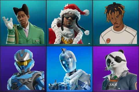 CHROMAKOPIAN, Santa Dogg, Slayer Juice WRLD, UNSC Spartan, Glacial Dummy, Agent Patch