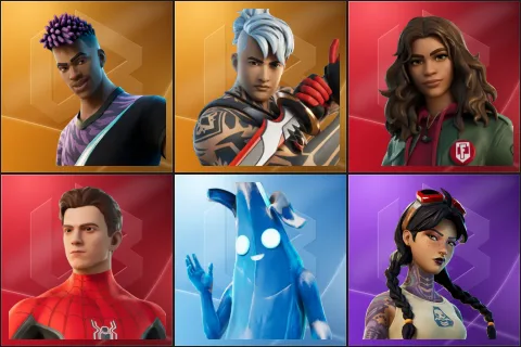 Fade, Ronin, MJ (No Way Home), Spider-Man (No Way Home), Polar Peely, Jules
