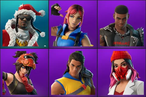 Santa Dogg, Explorer Emilie, Rust, The Machinist, Trailblazer Tai, Yulejacket