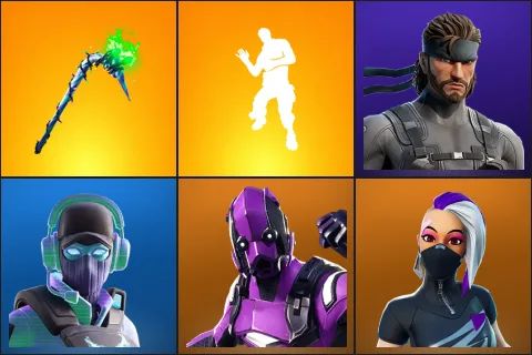 Merry Mint Axe, Laugh It Up, Solid Snake, Breakpoint, Dark Vertex, Catalyst