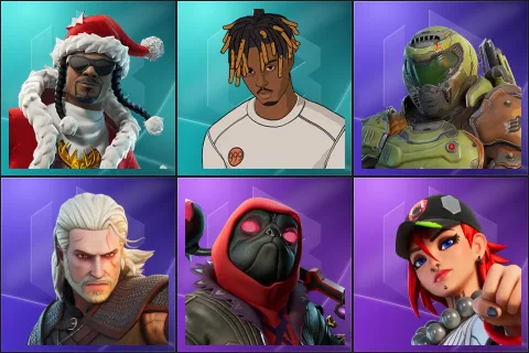 Santa Dogg, Slayer Juice WRLD, Doom Slayer, Geralt of Rivia, Dark Doggo, Dusty