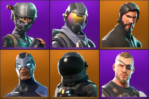 Elite Agent, Rogue Agent, The Reaper, Carbide, Dark Voyager, Battlehawk