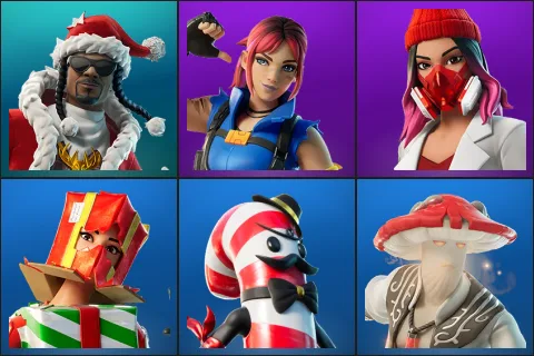 Santa Dogg, Explorer Emilie, Yulejacket, Holiday Boxy, Mr. Dappermint, Redcap