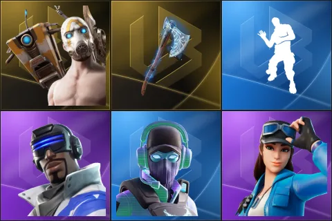Psycho Bandit, Leviathan Axe, Laugh It Up, Blue Striker, Breakpoint, Cloud Striker