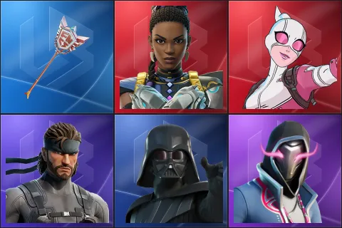 The Axe of Champions 2.0, Shuri, Gwenpool, Solid Snake, Darth Vader, Xander