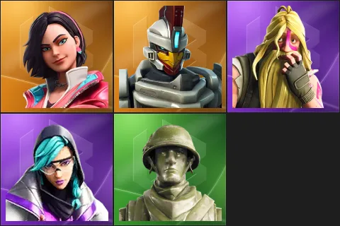Rox, Sentinel, Bunker Jonesy, Synapse, Plastic Patroller