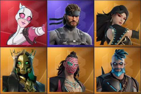 Gwenpool, Solid Snake, Era, Hades, Kado Thorne, Omegarok