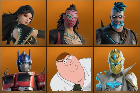 Era, Kado Thorne, Omegarok, Optimus Prime, Peter Griffin, Spectra Knight
