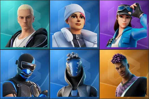 Slim Shady, Blizzard Bomber, Cloud Striker, Fixer, Sultura, Fade