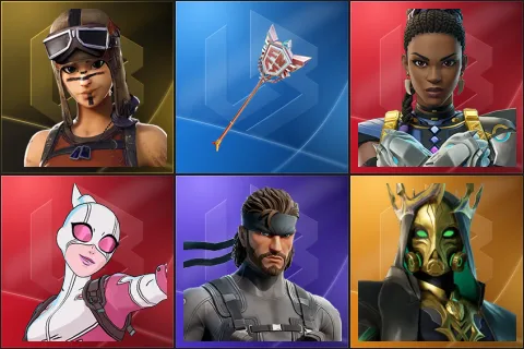 Renegade Raider, The Axe of Champions 2.0, Shuri, Gwenpool, Solid Snake, Hades