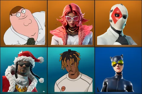 Peter Griffin, Valeria, Wild Card, Santa Dogg, Slayer Juice WRLD, Catwoman Comic Book Outfit