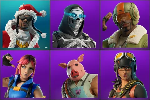Santa Dogg, Skull Commander, Aerial Assault Bomber, Explorer Emilie, Pig the Butcher, Renegade Rebel