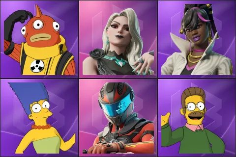 Blinky Fishstick, Carletta, Danica, Marge Simpson, Maxx Speed, Ned Flanders