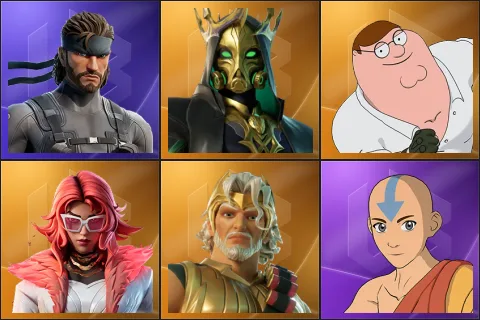 Solid Snake, Hades, Peter Griffin, Valeria, Zeus, Aang