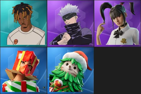 Slayer Juice WRLD, Satoru Gojo, Yuki Yubari, Holiday Boxy, Winterfest Bushranger