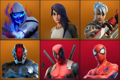 Fusion, Gear Specialist Maya, Ronin, The Foundation, Deadpool, Spider-Man
