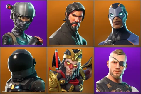 Elite Agent, The Reaper, Carbide, Dark Voyager, Wukong, Battlehawk