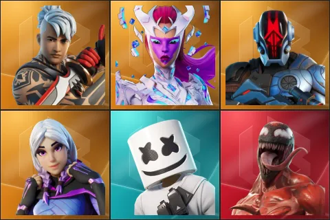 Ronin, The Cube Queen, The Foundation, Torin, Marshmello, Carnage