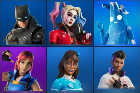Armored Batman Zero, Rebirth Harley Quinn, Polar Peely, Explorer Emilie, Blizzabelle, Chord Kahele