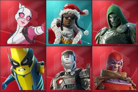 Gwenpool, Santa Dogg, Doom, Peelverine, War Machine, Wastelander Magneto