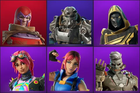 Wastelander Magneto, T-60 Power Armor, Blitz Knight, Brite Raider, Explorer Emilie, Megalo Don