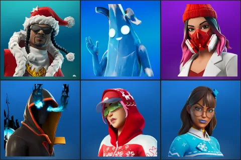Santa Dogg, Polar Peely, Yulejacket, Absenz, Arctic Adeline, Blizzabelle