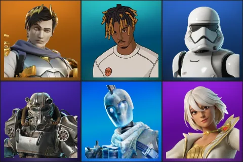 Ascendant Midas, Slayer Juice WRLD, First Order Stormtrooper, T-60 Power Armor, Glacial Dummy, Aphrodite