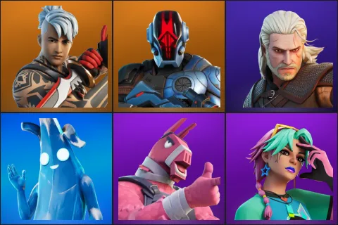 Ronin, The Foundation, Geralt of Rivia, Polar Peely, Lt. John Llama, Selene