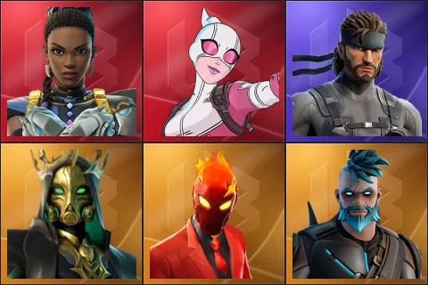 Shuri, Gwenpool, Solid Snake, Hades, Inferno, Omegarok