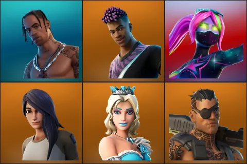 Travis Scott, Fade, Galaxia, Gear Specialist Maya, Glimmer, Joey