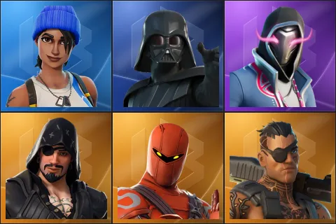 Blue Team Leader, Darth Vader, Xander, Blackheart, Hybrid, Joey