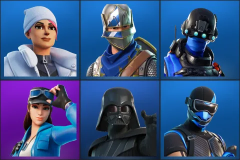 Blizzard Bomber, Blue Squire, Carbon Commando, Cloud Striker, Darth Vader, Fixer