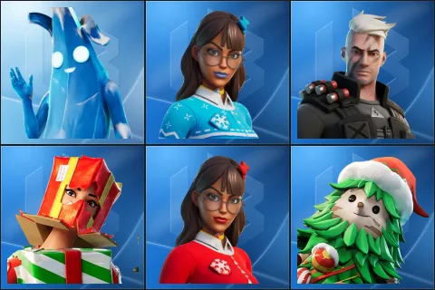 Polar Peely, Blizzabelle, Centurion, Holiday Boxy, Krisabelle, Winterfest Bushranger