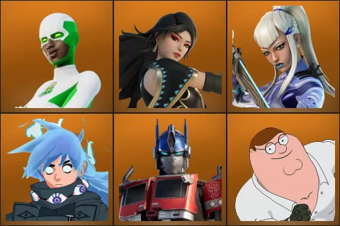 Backlash, Era, Mizuki, Nezumi, Optimus Prime, Peter Griffin
