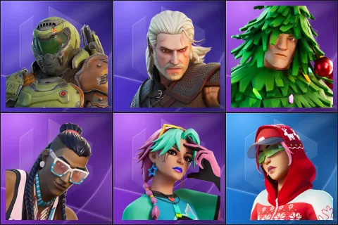Doom Slayer, Geralt of Rivia, Lt. Evergreen, Massai, Selene, Arctic Adeline