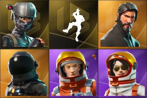 Elite Agent, Take The L, The Reaper, Dark Voyager, Mission Specialist, Moonwalker