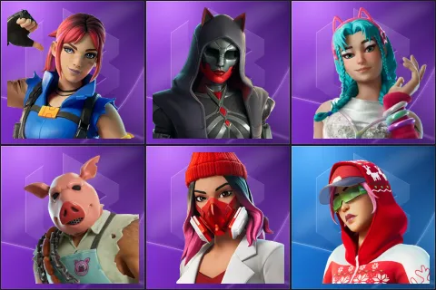 Explorer Emilie, Felina, Katalina, Pig the Butcher, Yulejacket, Arctic Adeline