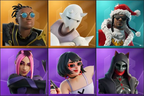 Malik, Snap, Santa Dogg, Adira, Evie, Felina