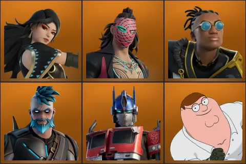 Era, Kado Thorne, Malik, Omegarok, Optimus Prime, Peter Griffin