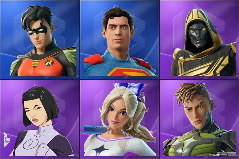 Robin, Superman, Blitz Knight, Dupli-Kate, Haylee Skye, Killswitch