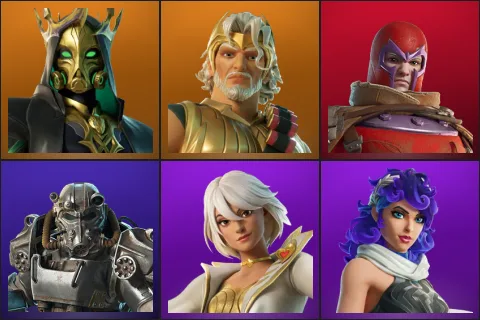 Hades, Zeus, Wastelander Magneto, T-60 Power Armor, Aphrodite, Artemis