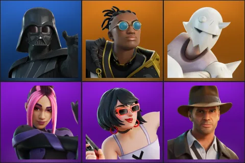 Darth Vader, Malik, Snap, Adira, Evie, Indiana Jones