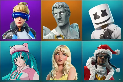 Neo Versa, Love Ranger, Marshmello, Neko Hatsune Miku, Sabrina Carpenter, Santa Dogg