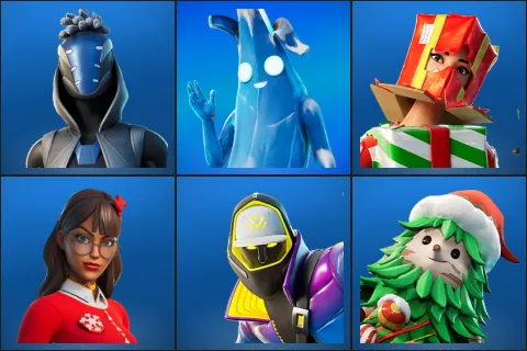 Sultura, Polar Peely, Holiday Boxy, Krisabelle, Subzero Cryptic, Winterfest Bushranger