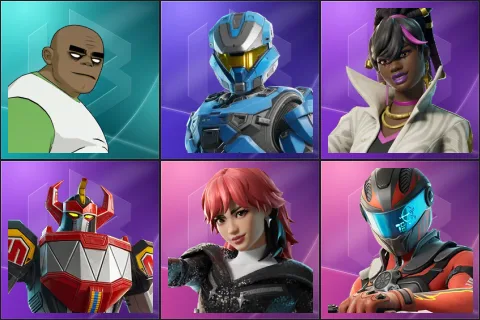 Russel, UNSC Spartan, Danica, Dino Megazord, Hana Park, Maxx Speed