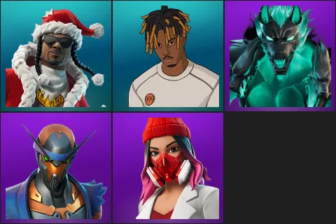 Santa Dogg, Slayer Juice WRLD, Cerberus, Copper Wasp, Yulejacket