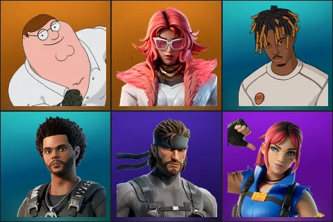 Peter Griffin, Valeria, Slayer Juice WRLD, The Weeknd Combat, Solid Snake, Explorer Emilie