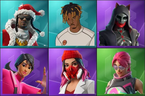 Santa Dogg, Slayer Juice WRLD, Felina, Striped Slinger, Yulejacket, Brite Agent