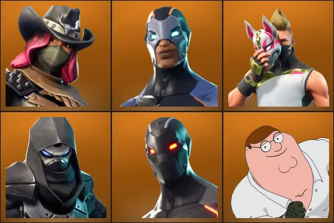 Calamity, Carbide, Drift, Enforcer, Omega, Peter Griffin