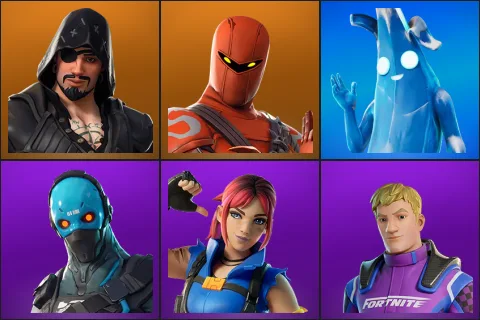 Blackheart, Hybrid, Polar Peely, Cobalt, Explorer Emilie, Rumblestrip